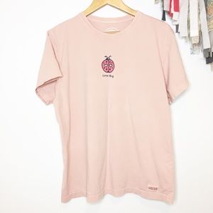 Life Is Good Tops - Life is Good T-shirt ladybug dusty rose pink Large Life Is Good Tops - Life is Good T-shirt ladybug dusty rose pink Large